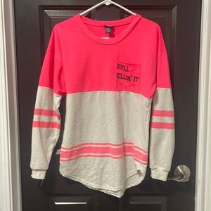 Hot Pink ‘still killin it’ long sleeve tee